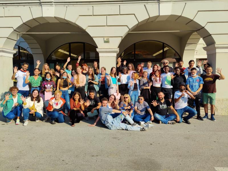 Grupo de Jovens que participou no Intercâmbio de Juventude na Eslovénia